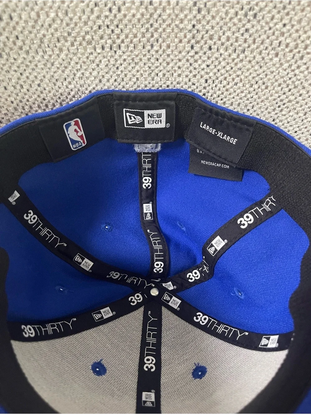 New Era Knicks Royal Blue Hat with Orange Logo - Picture 9 of 10